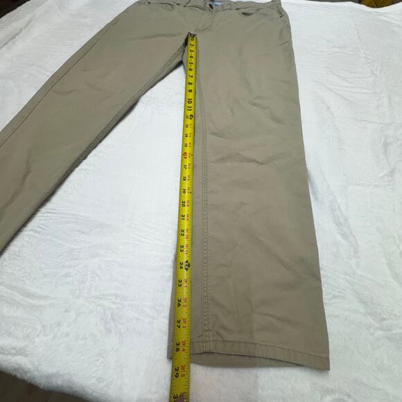 Peter Millar Men's Khaki Performance Five Pocket Straight Leg Pants Sz 38 Cream - Picture 8 of 13